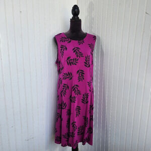 Apt. 9 Woman Sleeveless Dress Purple Floral Stretch Sleeveless Modal Cotton XXL